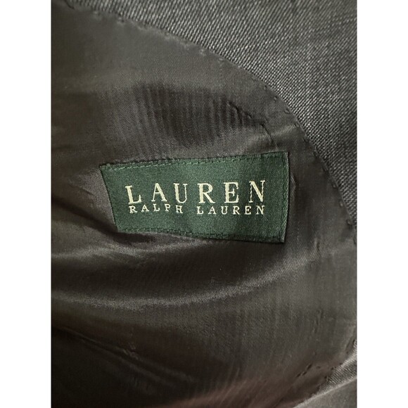 Ralph Lauren Men’s 2 Piece Suit Charcoal Checked Pattern Designer - Picture 2 of 8